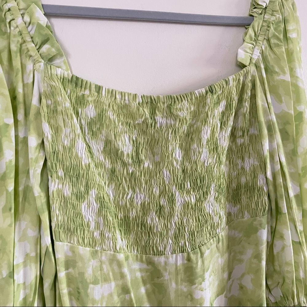 NWT Faithfull the Brand Arianne Roos Lime Green Mini Dress - Picture 13 of 16